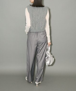 Green Parks フェザーニットベスト Gray