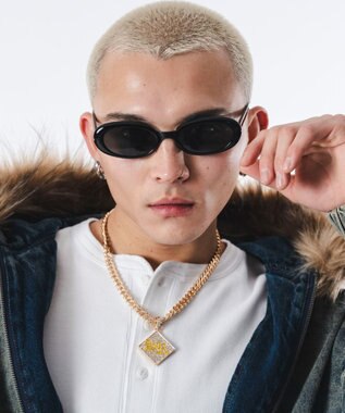 WEGO Mモチーフラインストーンネックレス 柄2