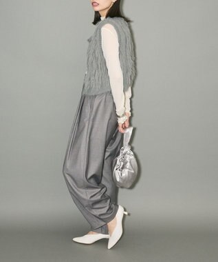 Green Parks フェザーニットベスト Gray