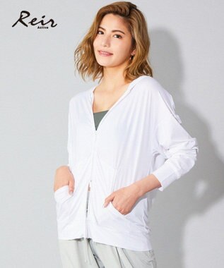 San-ai Resort（三愛水着楽園） 【SALE】【UNISEX】【Reir　Active（レイールアクティブ）】UPF杢　ラッシュパーカー ホワイト
