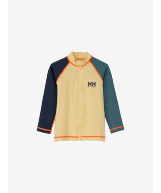 HELLY HANSEN 【キッズ】ロングスリーブ HHフルジップラッシュガード ストローイエロー