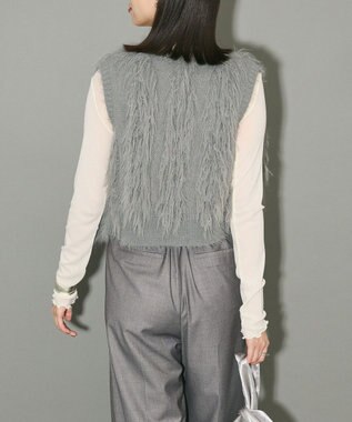 Green Parks フェザーニットベスト Gray