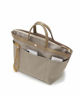 TOPKAPI 【Breath TOPKAPI】NORM ノーム リサイクル ポリエステル シュリンクレザー コンビ B5 トート バッグ グレージュ