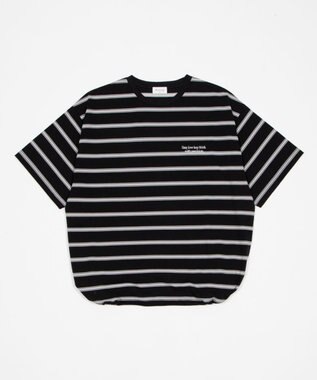 WEGO 【機能T】接触冷感マルチボーダーT（SS） ブラック