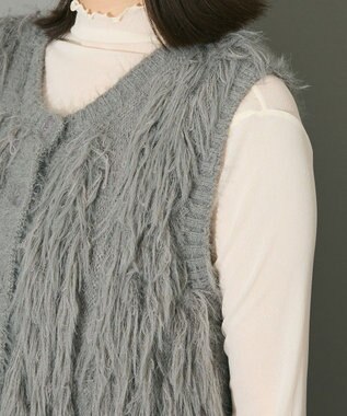 Green Parks フェザーニットベスト Gray