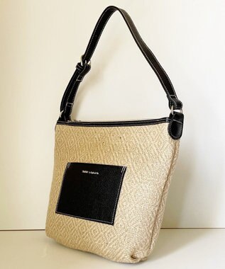 Hekhèr Le Style de Vie 【日本製 / 3WAY】ジュート×牛革 ショルダーバッグmedium ブラック