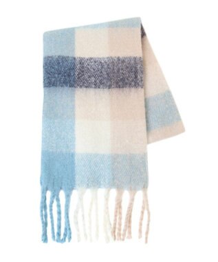 Green Parks ボリュームチェックマフラー Sax