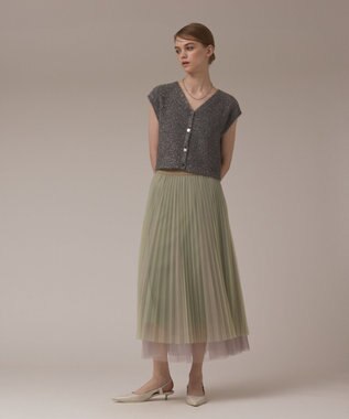 GRACE CONTINENTAL チュールリバーシブルスカート ベージュ