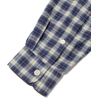 J.PRESS MEN 【J.PRESS ORIGINALS】【UNISEX】Indian Madras Open Shirts / Baggy-Fit ネイビー系4