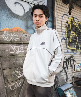 WEGO 【ユニセックス着用ITEM/MLサイズ展開】パイピングトラックジャケット オフホワイト