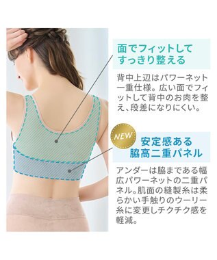 BRADELIS New York 【Yukine inc. 】ゆきねえモアソフト快適ホールドブラ24  接触冷感 ノンワイヤーでラクに補正 ブラジャー YH124201 クリームベージュ