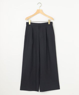 組曲 L リネンレーヨンワイド パンツ ネイビー系