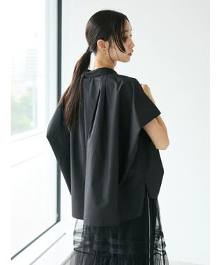 CRAFT STANDARD BOUTIQUE ステンサイドソリッドブラウス Black