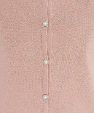 Tiaclasse L 【洗える】ミラノリブ編みが大人上品なリボンニットカーディガン ピンク