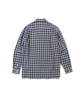 J.PRESS MEN 【J.PRESS ORIGINALS】【UNISEX】Indian Madras Open Shirts / Baggy-Fit ネイビー系4