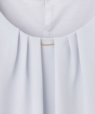 J.PRESS LADIES S ポリエステルツイル タックネック カットソー サックスブルー系