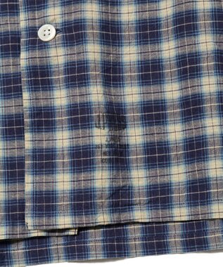 J.PRESS MEN 【J.PRESS ORIGINALS】【UNISEX】Indian Madras Open Shirts / Baggy-Fit ネイビー系4