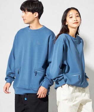 SHARE PARK LADIES 【UNISEX】エアリッチダンボールクルーネック（S・Mサイズ） アッシュネイビー