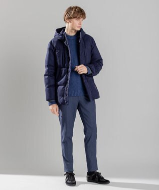 JOSEPH HOMME ラーナヴァージンメリノ　クルーネックニット ネイビー系