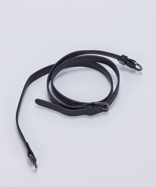 Tiaclasse 【2点セット】編み込み風ショルダーバッグ＋ショルダーポーチ付き ブラック