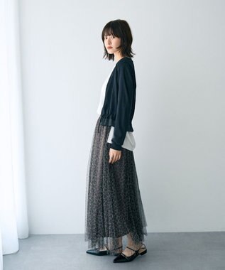 YECCA VECCA プリントチュールスカート Multi