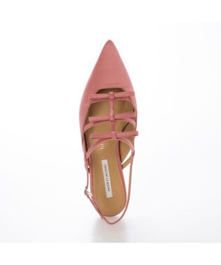 MODE ET JACOMO <MODE ET JACOMO>リボンフラットバックベルトパンプス ピンクキジ
