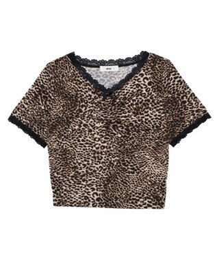 WEGO レオパードレースちびT ブラウン