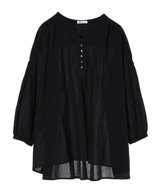 CRAFT STANDARD BOUTIQUE ジョーゼットスキッパーシャツ Black