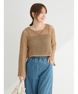 Green Parks ・ＳＵＧＡＲ　ＳＰＯＯＮ　クロシェロングスリーブ Mocha