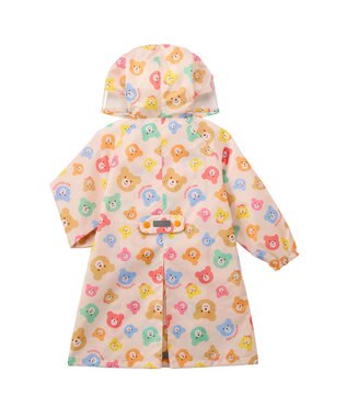 MIKI HOUSE HOT BISCUITS 【80-120cm】カラフルビーンズ 総柄レインコート マルチカラー