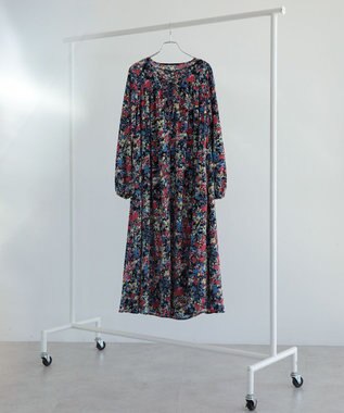 Green Parks ■ＥＳＣＡＲ　モザイクｐｔレースアップワンピース Black