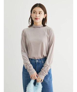 Green Parks ・ＳＵＧＡＲ　ＳＰＯＯＮ　シアーベロアハイネック Gray