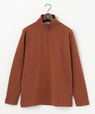 JOSEPH ABBOUD 【オーガニックコットン】ヴィンテージインレー ハイネックZIP オレンジ系