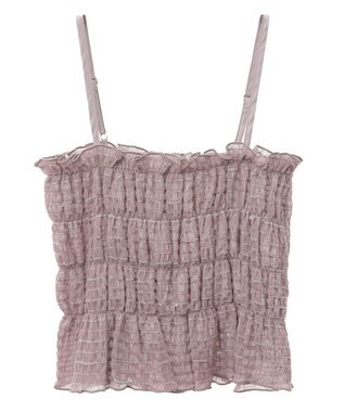 earth music&ecology スパンコールシャーリングビスチェ Mocha