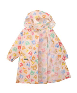 MIKI HOUSE HOT BISCUITS 【80-120cm】カラフルビーンズ 総柄レインコート マルチカラー
