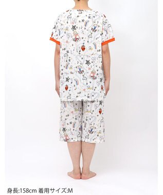 tsumori chisato SLEEP ツモリチサト パジャマ 綿100%(本体) 天竺素材 4分袖 6分丈 レディース UDT122 /ワコール アイボリー