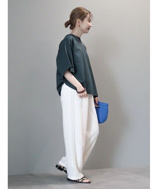 AMERICAN HOLIC 接触冷感ＳＺ５分袖カットプルオーバー Charcoal Gray