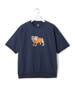 J.PRESS YORK STREET 【UNISEX】ブルドックプリント クルーネック Tシャツ
