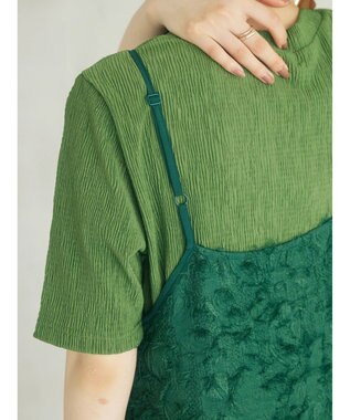 Green Parks armonia．フェザージャガードキャミワンピース Green