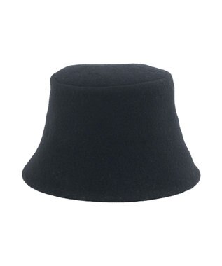 MOONBAT 【洗える】ウールバケットハット サイズ調整可 UVカット 畳める 大きめ ブラック