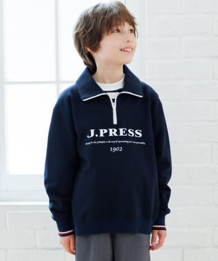 J.PRESS KIDS 【100-130cm】ミニ裏毛 ハーフジップ トレーナー
