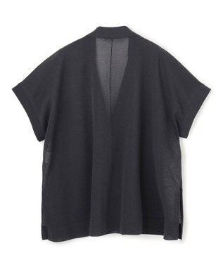 UNFILO シアーフォルムニット ジャケットジレ チャコール