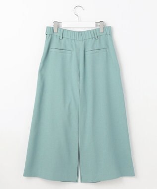 自由区 【セットアップ対応・接触冷感・洗える】リネンライクシンセティックキュロット パンツ ライトブルー