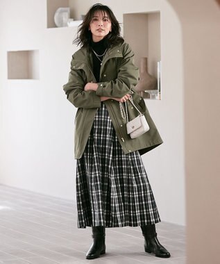 23区 【CLASSY.1月号掲載】ウーステッドウール タートルネック ニット ブラック系