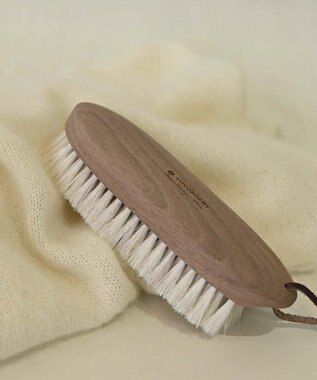 AND WOOL ニット/洋服ブラシ (カシミヤ専用馬毛ブラシ） ブラウン