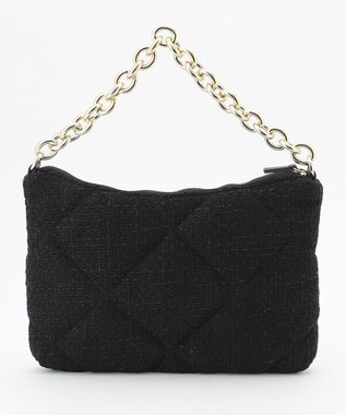 ICB ツイードチェーンバッグ ブラック系