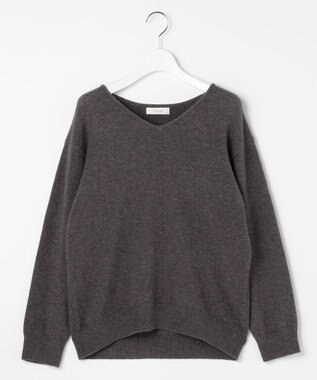 Feroux Vネックニットプルオーバー グレー系