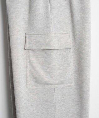 WEGO 【ウエストゴム】スウェットカーゴパンツ 杢グレー