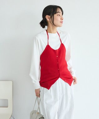 CRAFT STANDARD BOUTIQUE ホルターネックニットベスト Red