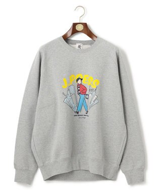 J.PRESS MEN 【AaronChang】【UNISEX】プリント スウエットシャツ ライトグレー系